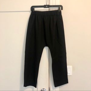 COS black drop crotch trousers